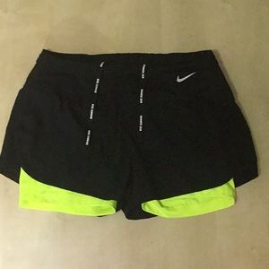 Nike Running Shorts for Women (Black/Yellow)